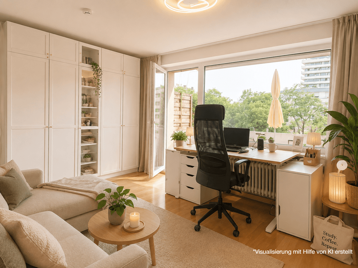 Gepflegte 1-Zimmer-Wohnung mit Balkon zum ruhigen Innenhof – 81369 München – Bild 1 von 6