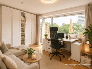 Gepflegte 1-Zimmer-Wohnung mit Balkon zum ruhigen Innenhof