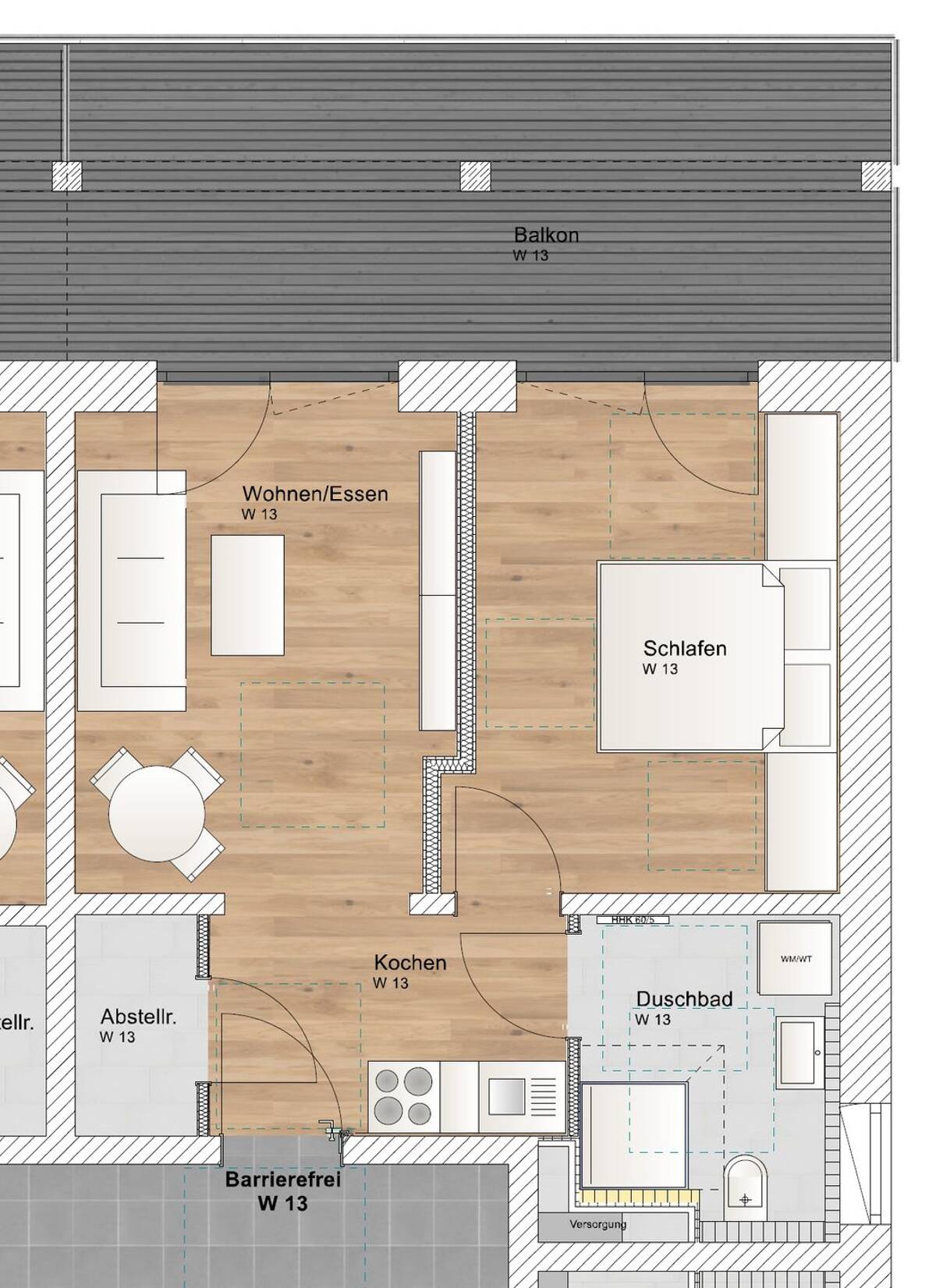 2 Zimmer OG Wohnung mit Nordbalkon – 85748 Garching bei München – Bild 1 von 9