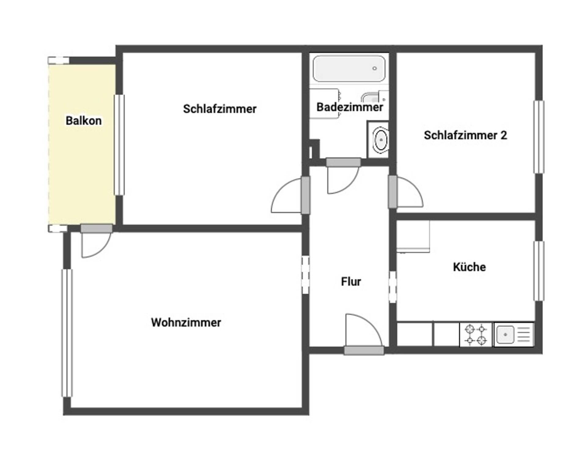Etagenwohnung in 40595 Düsseldorf mit 65 m² kaufen