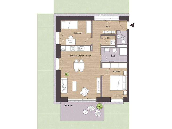 Helle 3-Zi-Erdgeschosswohnung mit Terrasse am Mühlkanal - WE901 – Reutlingen – Vorschaubild 3
