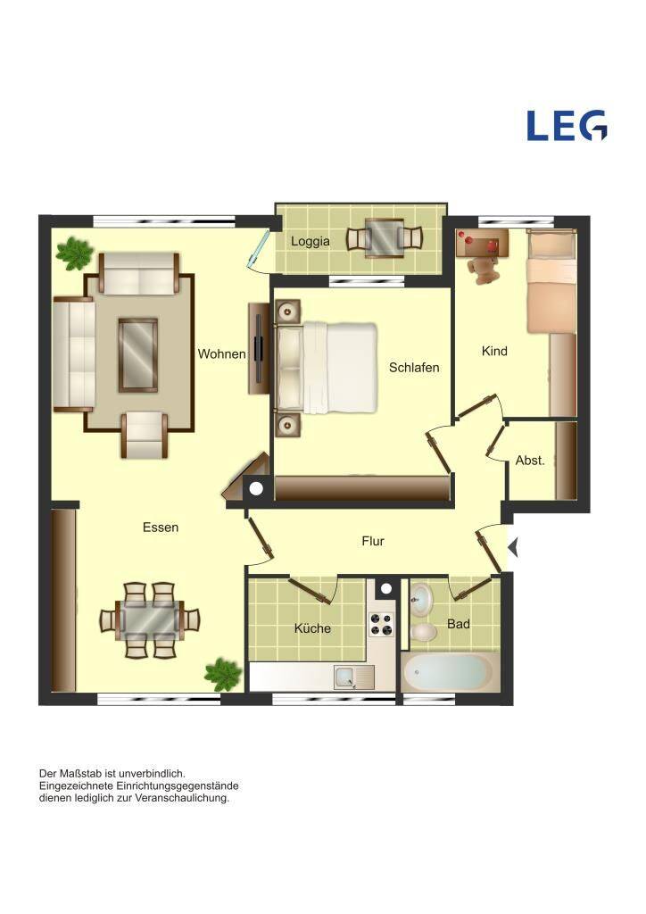 Demnächst frei! 3-Zimmer-Wohnung in Minden! – Minden – Vorschaubild 2
