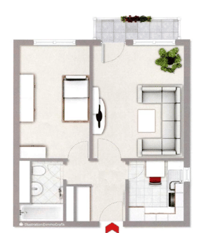 helle 2 Zimmer Eigentumswohnung in ruhiger Lage von Lankwitz – 12247 Berlin – Vorschaubild 2