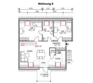 Trier-Feyen neue Maisonettewohnung mit Flair, moderner Heiztechnik sowie toller Weitsicht – 54294 Trier – Vorschaubild 4