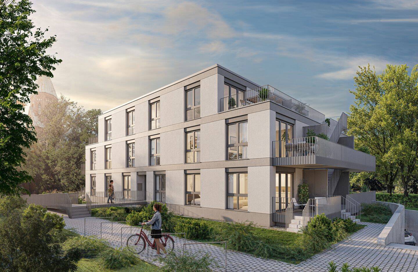 Barrierefrei und stylish: 3-Zimmer-EG-Wohnung mit Balkon plus Gartenanteil - WE02 – Berlin – Vorschaubild 2