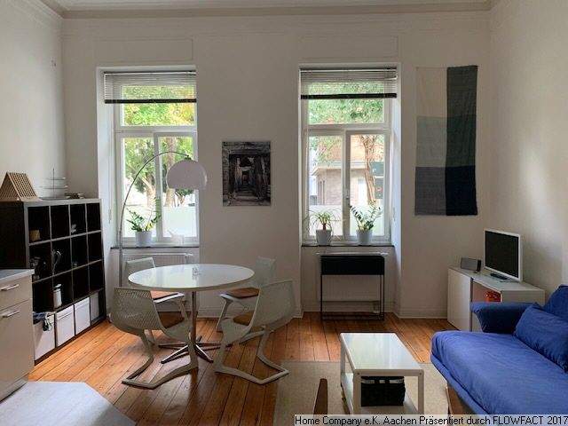 Aachen City: Klassisch moderne Möblierung in 1,5 Zi-Altbauwhng. mit Innenhof; all incl.