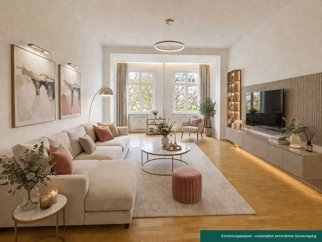 Attraktive 3-Zimmer Altbauwohnung mit offener Wohnküche und Balkon -Friedrichshain- – Berlin – Bild 1 von 9