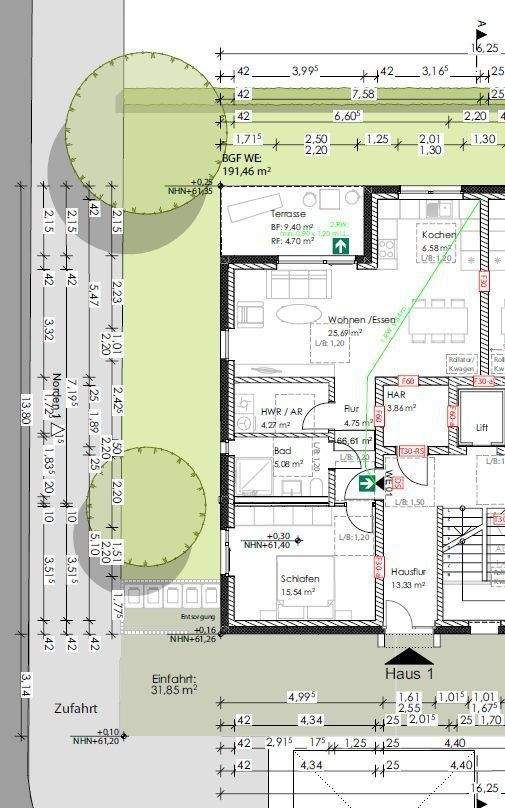 2 Zimmer Neubau-Erdgeschosswohnung in Hamm-Osten mit Terrasse und Garten – Hamm – Vorschaubild 2