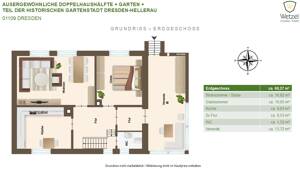 Historische Gartenstadt Hellerau – Doppelhaushälfte mit Garten und viel Potenzial für Familien – 1109 Dresden – Vorschaubild 9