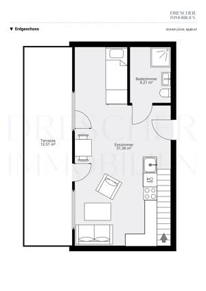Hochwertige 2-Zimmer-Gartenwohnung mit ausgebauten Souterrain – 81243 München – Vorschaubild 2