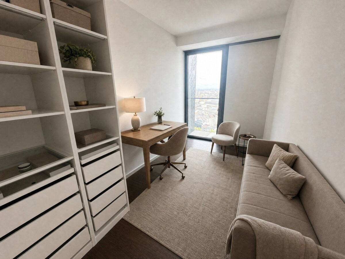 Skyline Living voll möblierte 4-Zimmer-Residenz mit Balkon, Concierge & Stellplatz – 60327 Frankfurt am Main – Bild 1 von 6