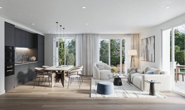 NEUBAU: 5-Zimmer-Maisonette-Dachgeschosswohnung mit Terrasse. 2 Ebenen, 3 Schlafzimmer, 2 Bäder – München – Vorschaubild 4