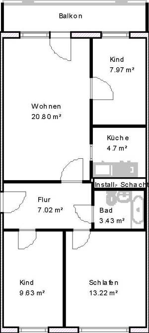 Wohnungsangebot Hans-Grade-Straße 73 – 39130 Magdeburg – Vorschaubild 2