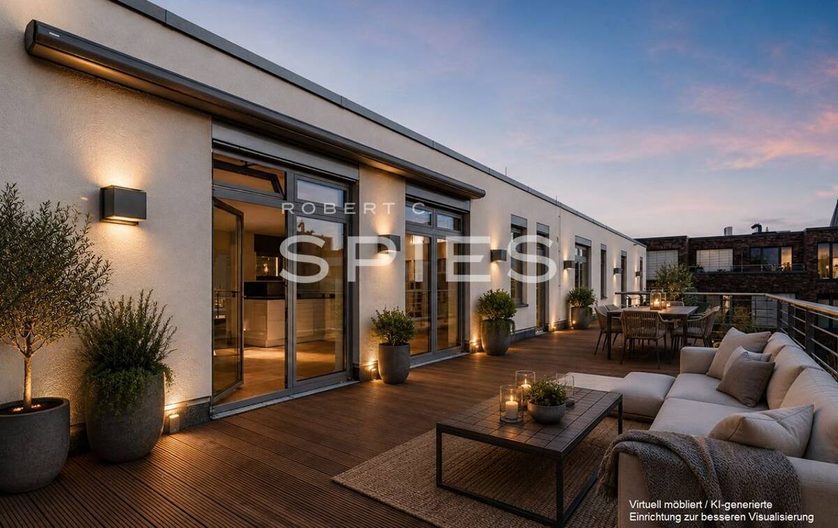 Urban leben, entspannt wohnen - stilvolles City-Penthouse mit Sonnenterrasse in Oldenburg – 26121 Oldenburg – Bild 1 von 9