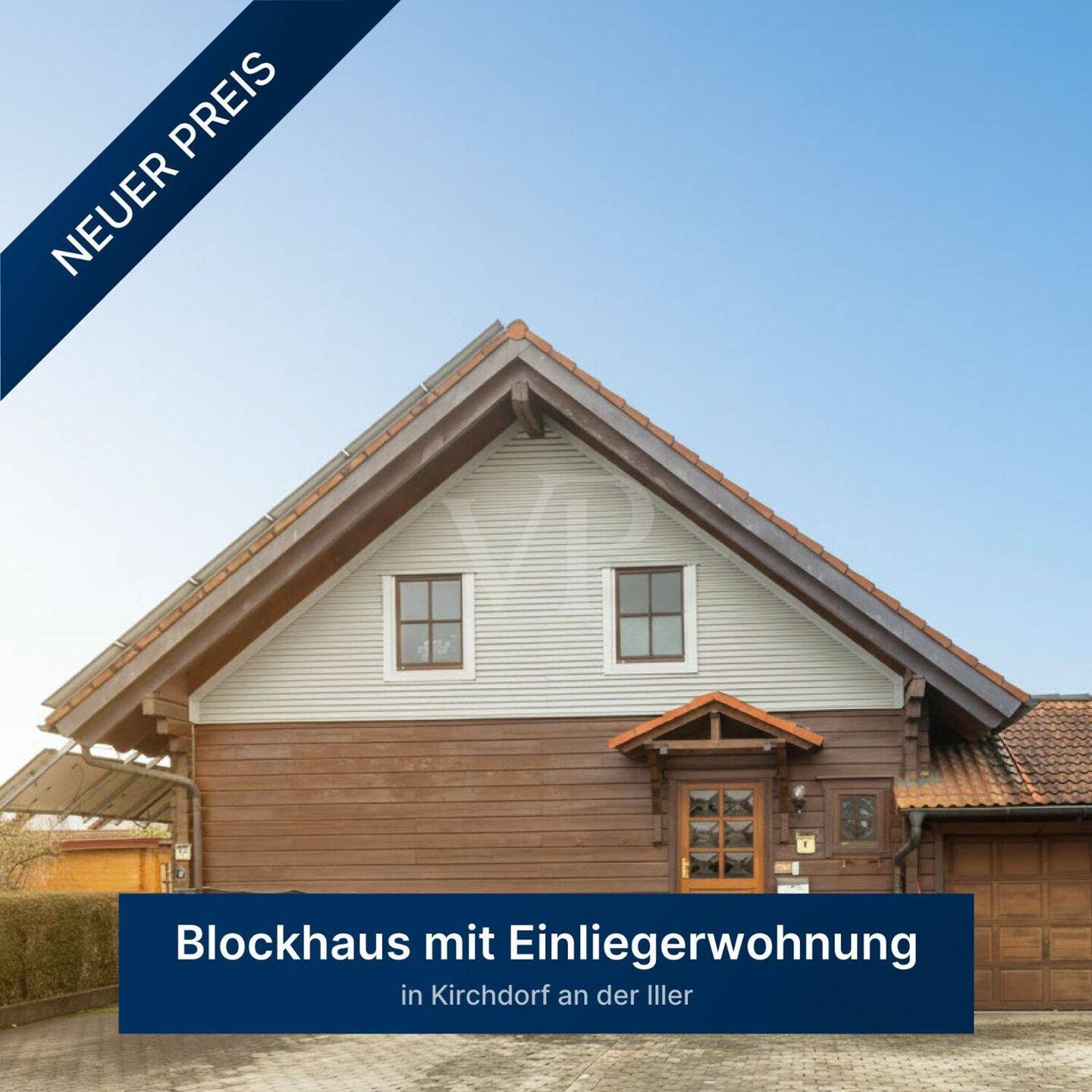 Effizienzklasse B | Blockhaus mit Einliegerwohnung in Kirchdorf an der Iller – Memmingen – Bild 1 von 9