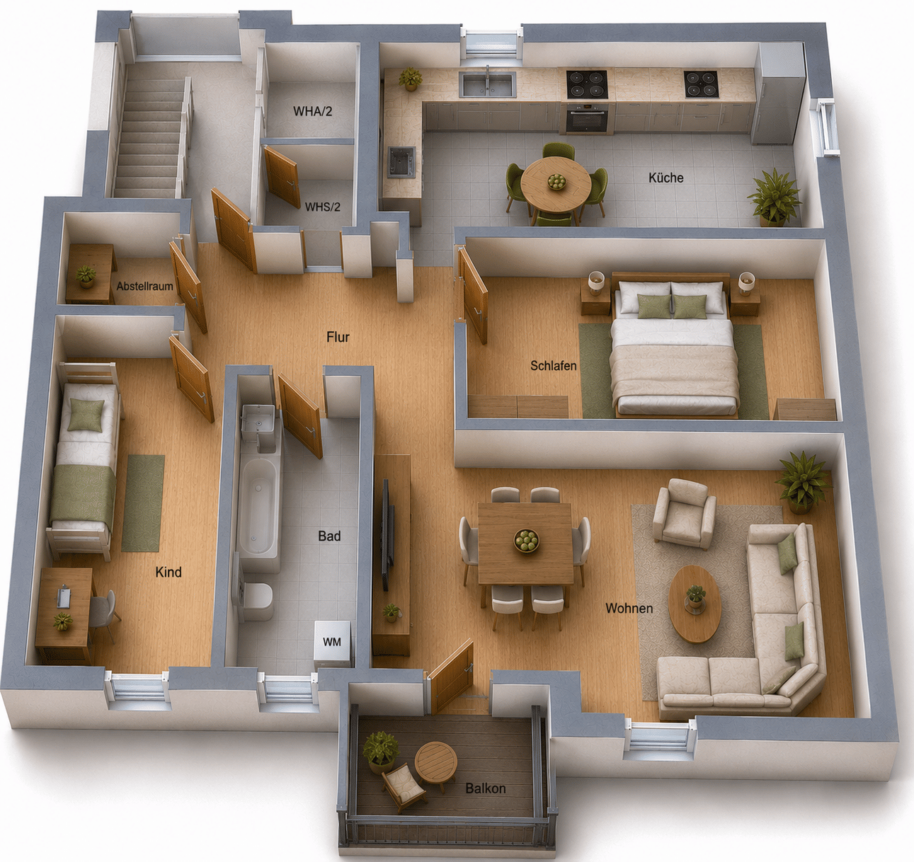 Kapitalanlage zu verkaufe: 3-Zimmer Wohnung in Chemnitz – Chemnitz – Vorschaubild 2