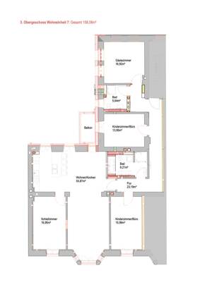Luxuriöses Wohnen auf 158m²: Erstbezug nach Kernsanierung | Altbau mit Balkon | Energieeffizienz – 86152 Augsburg – Vorschaubild 5