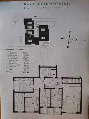Großzügige 5-Zimmer-Wohnung mit 2 Bädern, Südbalkon und direkter Lage am Meilwald in Sieglitzhof – 91054 Erlangen – Vorschaubild 2
