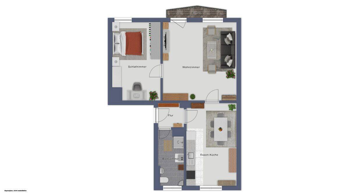 Frisch sanierte 2-Zimmer-Wohnung mit Balkon in zentraler Lage von Freilassing – Freilassing – Vorschaubild 9