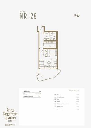 WE Nr. 28: Lebensräume mit Klarheit * 1-Zimmer-Wohnung im Prinzregenten Quartier 2|4|6 – 81677 München – Vorschaubild 9