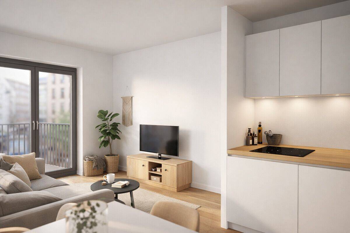 KfW 55 Effizienzhaus: SCHÖNEBERG: ERSTBEZUG im LUXUS Neubau: 2-Zimmer-Whg + 1,5 Bäder und Balkon – 10829 Berlin – Bild 1 von 9