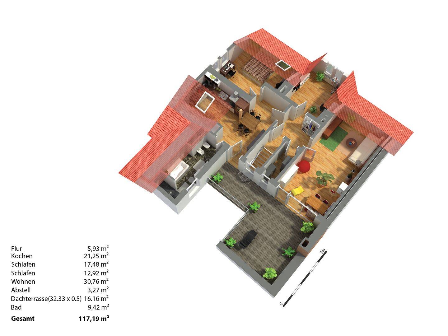 Traumhafte Dachgeschosswohnung mit riesiger Terrasse und sagenhaftem Ausblick