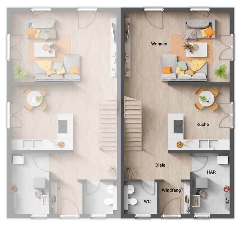 Das schlanke Doppelhaus - urbanes Wohnen zweifach genießen in Büßleben – Erfurt – Vorschaubild 5