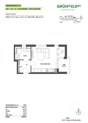 Apartment mit durchdachtem Grundriss mit geschützter Loggia und Tageslichtbad – 80995 München – Vorschaubild 4