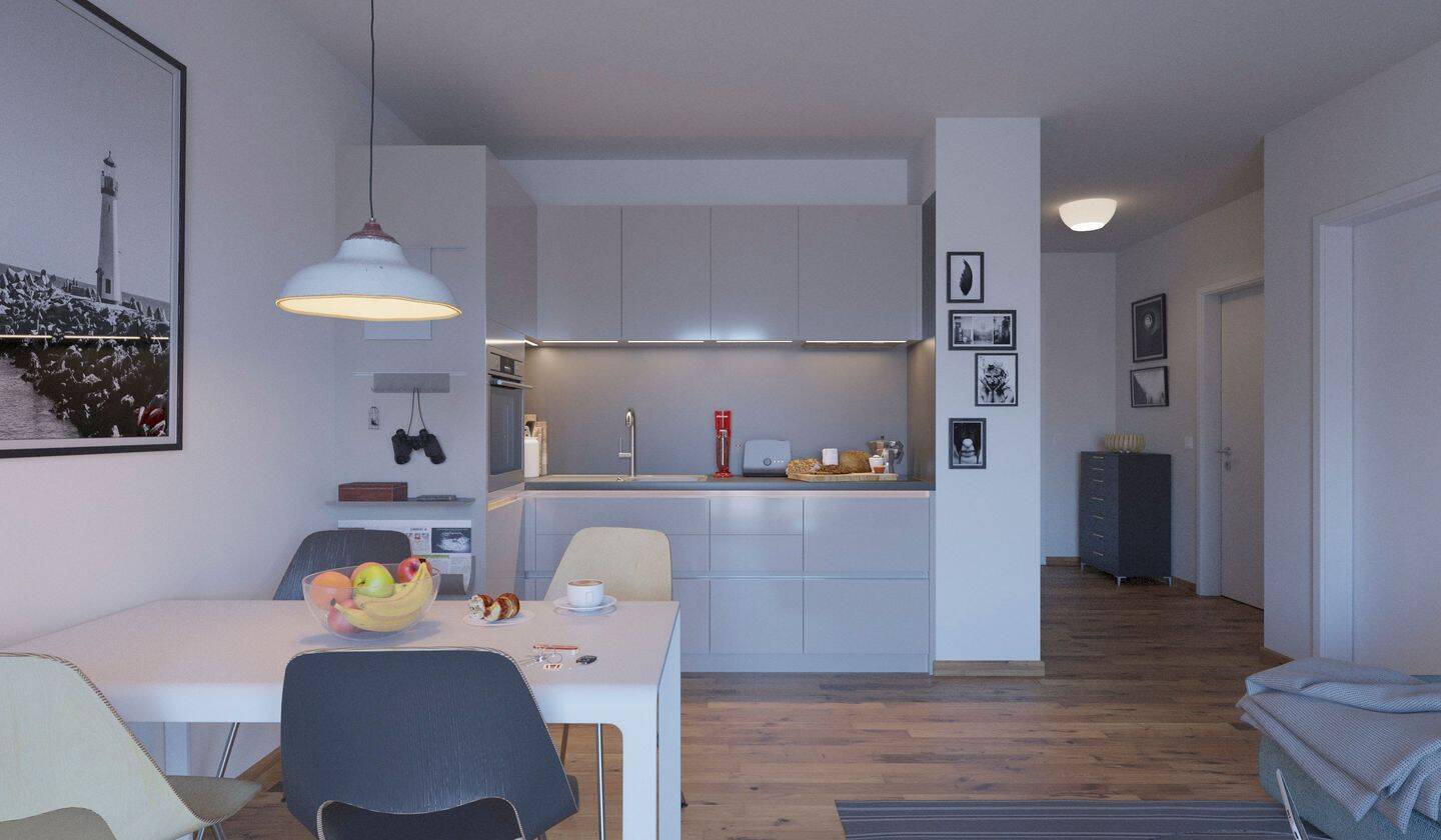 *Erstbezug am bayr. Bahnhof* Großer Süd-Balkon - PKW-Stellplatz - Neubau KfW 40