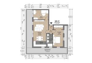 Attraktive 3,5 Zimmer-Wohnung im DG mit Dachterrasse und Aufzug – 63075 Offenbach am Main – Vorschaubild 3