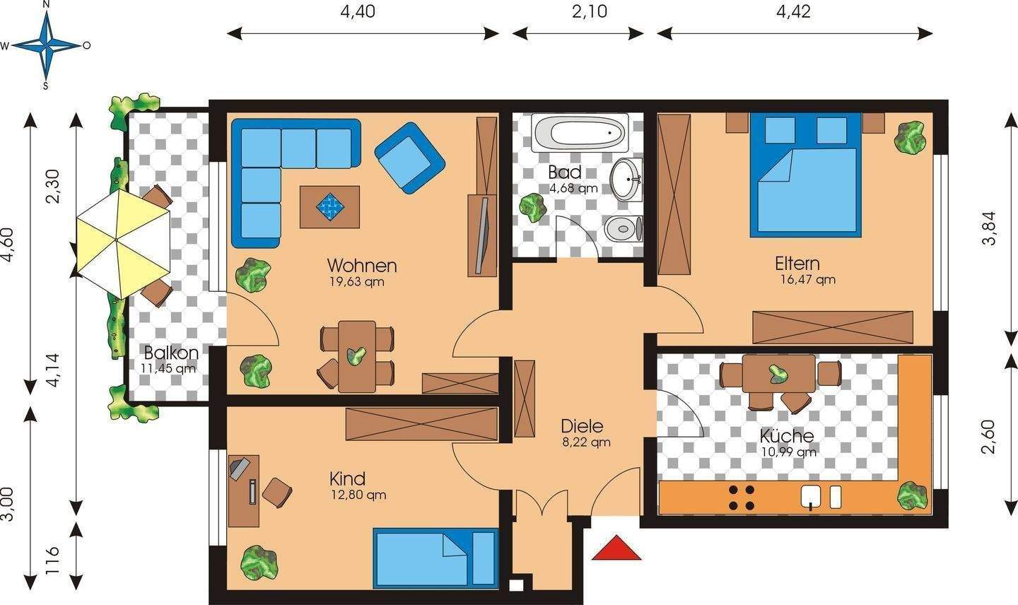 Ruhiges Wohnglück in Sackgassenlage mit Sonnenbalkon !!! – Köln – Vorschaubild 4