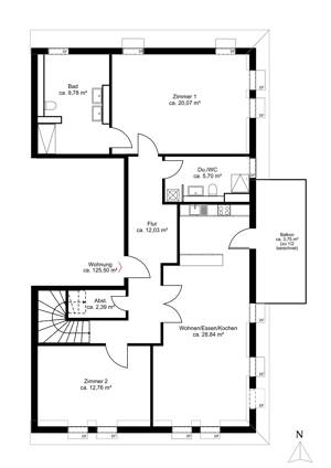 Ein Zuhause über den Dächern Großhaderns - Exklusives Penthouse im Blumenviertel – 81377 München – Vorschaubild 8