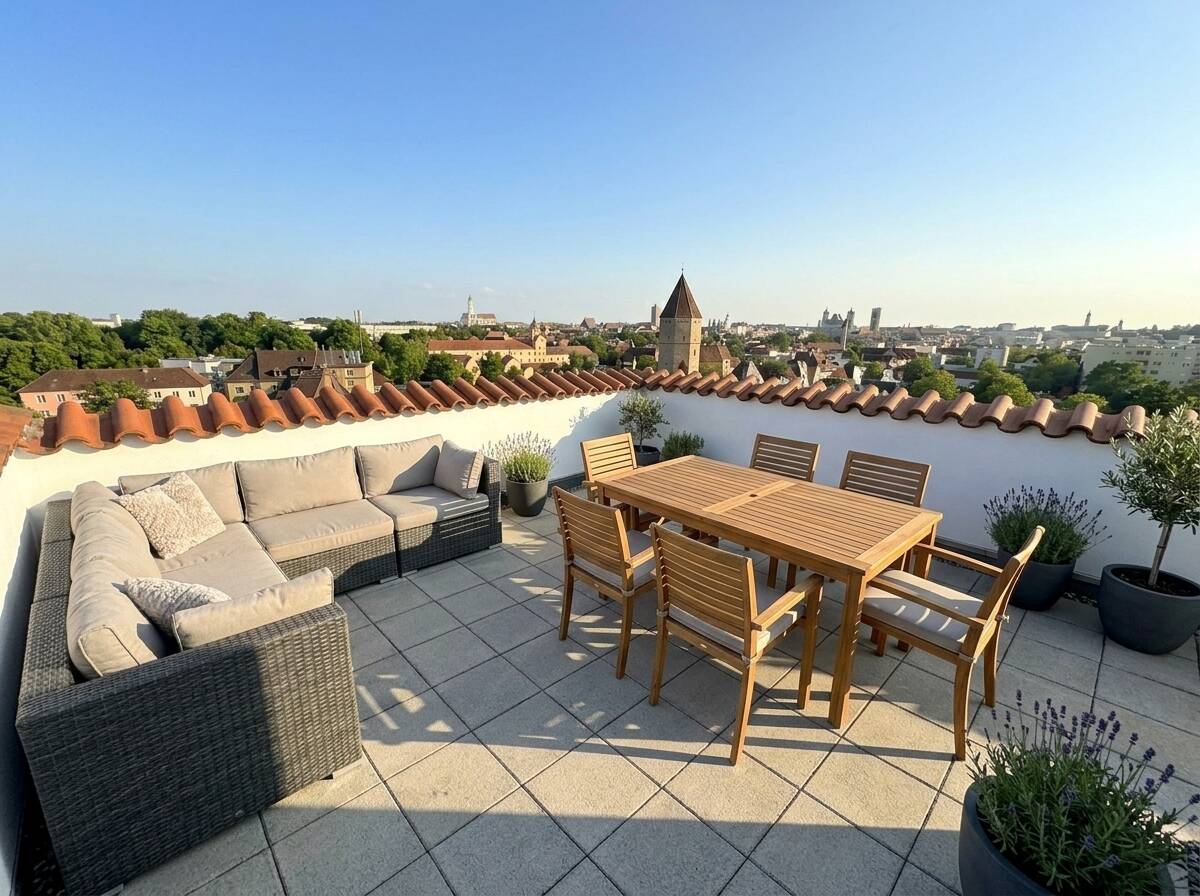 City Galerie fußläufig, Augsburg zu Füßen - Wohnung mit 360 Grad - Ausblick