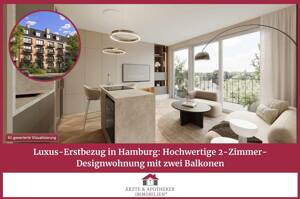 Luxus-Erstbezug in Hamburg: Hochwertige 2-Zimmer-Designwohnung mit zwei Balkonen