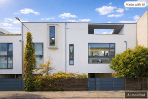 Modernes Stadthaus mit Dachterrasse, Garten und nachhaltiger Technik