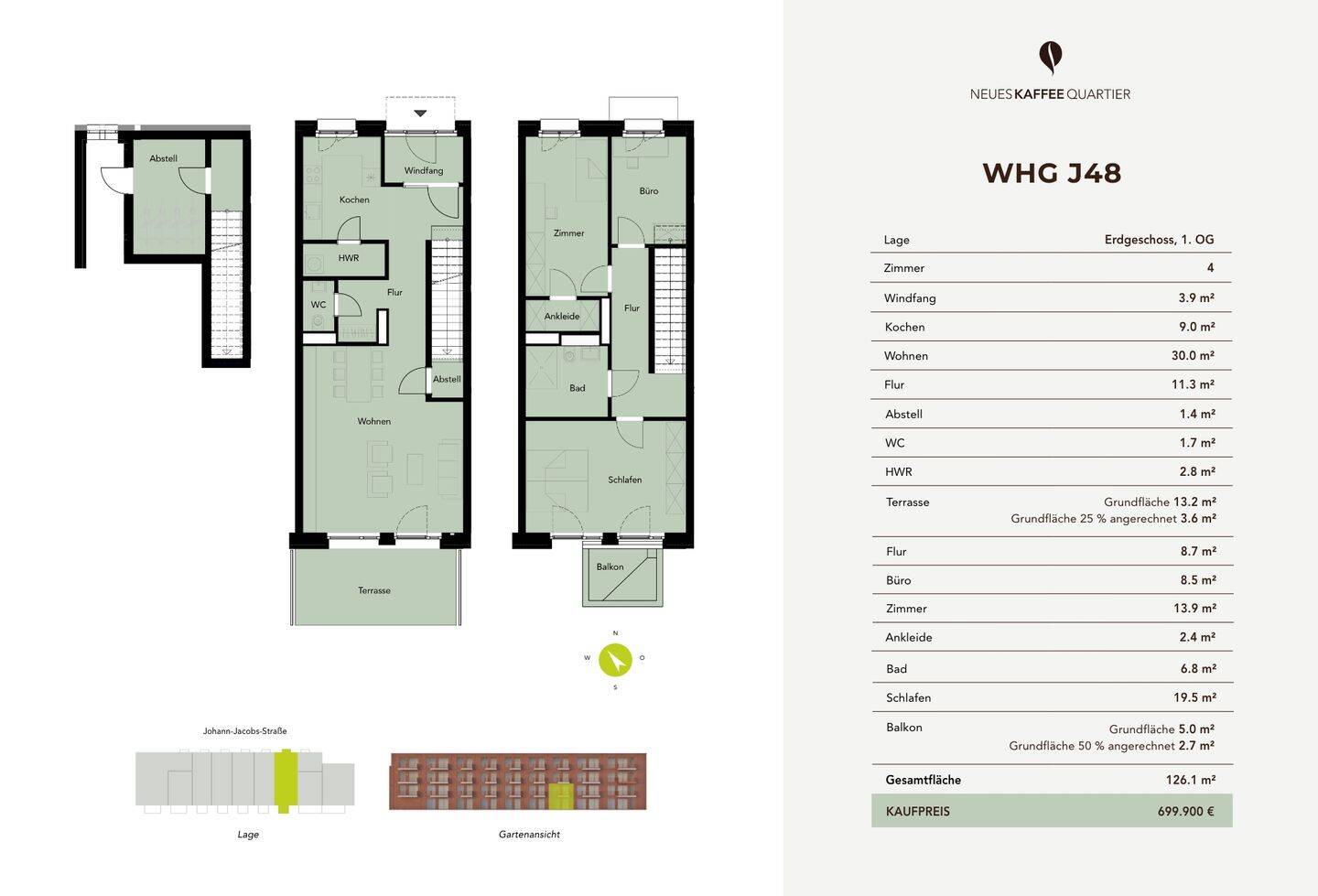 NEUES KAFFEEQUARTIER - Große 4 Zimmer - Maisonettewohnung über drei Etagen – Bremen – Vorschaubild 3