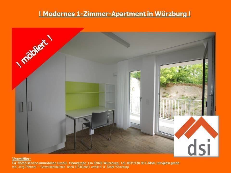 ! Moderne 1-Zimmer-Apartment, mit Balkon in Würzburg Nähe Uni-Klinik !