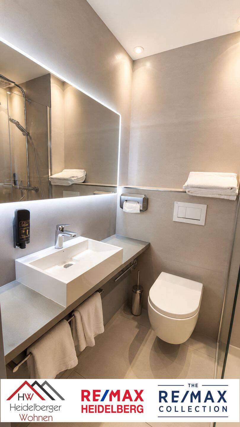 Hotel-Atmosphäre: vollausgestattetes möbliertes ehemaliges Hotelzimmer in Karlsruhe zu vermieten. – Karlsruhe – Vorschaubild 8