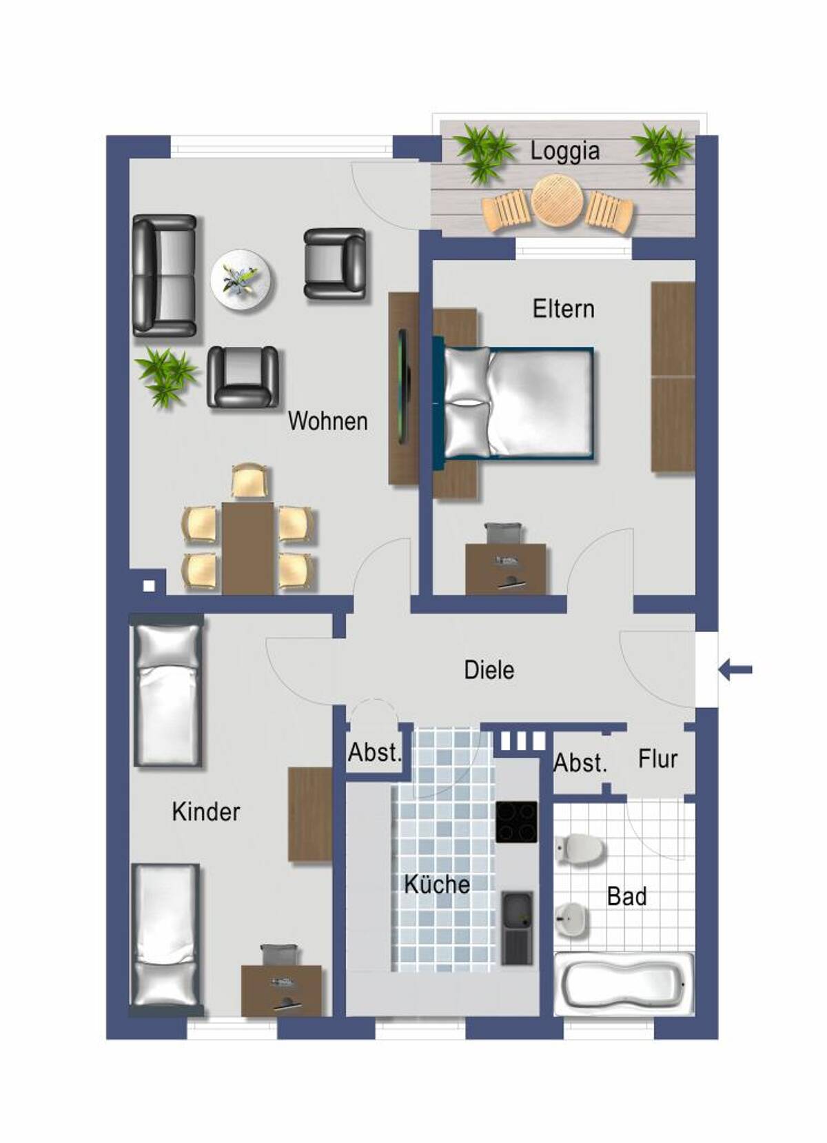 BN-Lessenich. 3 Zi.-Wohnung - Kapitalanlage am Alten Bach - provisionsfrei – 53123 Bonn – Bild 1 von 9