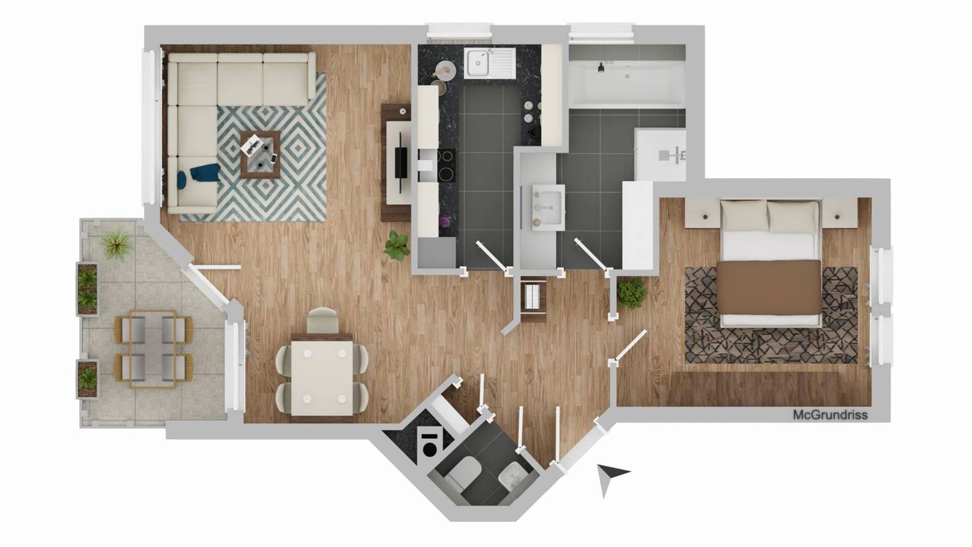 Etagenwohnung in 71642 Ludwigsburg mit 58 m² kaufen