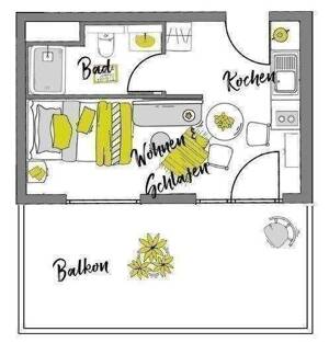 Möblierte Penthouse L-Apartments mit Dachterrasse - Urban Living Heilbronn – 74074 Heilbronn – Vorschaubild 5