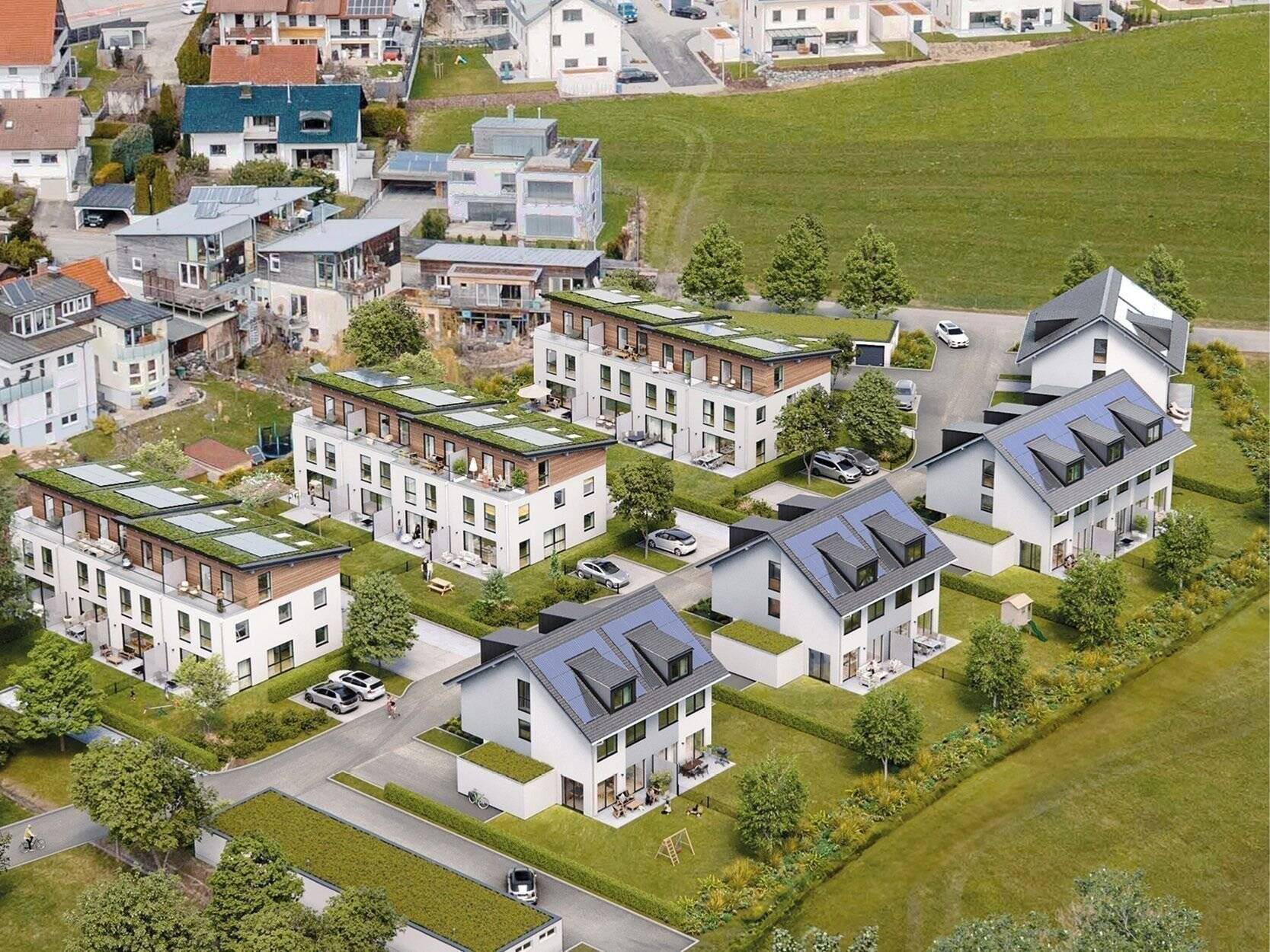 Wohnen in Lenzfried - Neubau von 4 Doppelhaushälften und 12 Reihenhäusern – Kempten (Allgäu) – Vorschaubild 2