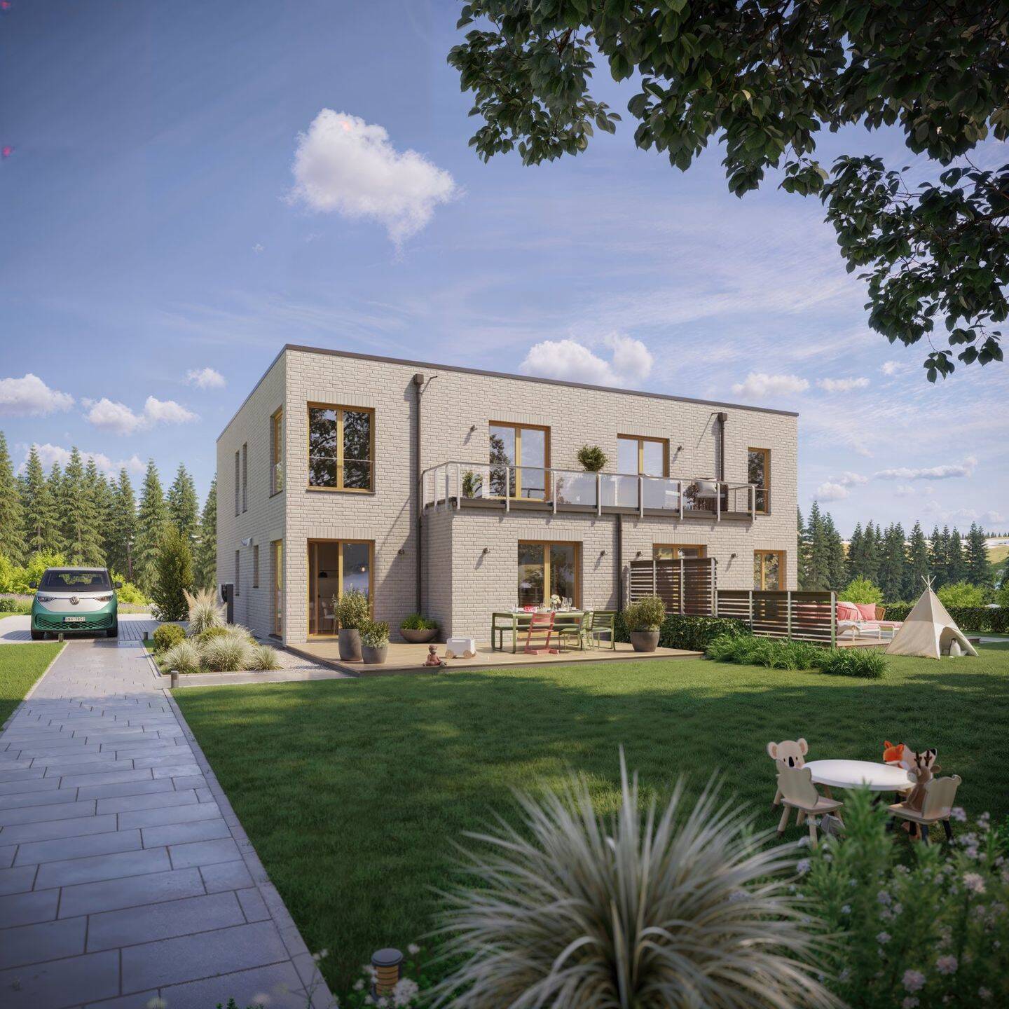 LivingHaus Mehrfamilienhaus - Modernes Wohnen nach deinen Wünschen in Borkwalde – Borkwalde – Bild 1 von 9