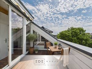 Lichtdurchflutete Dachgeschosswohnung mit Süd-Loggia in München-Untermenzing