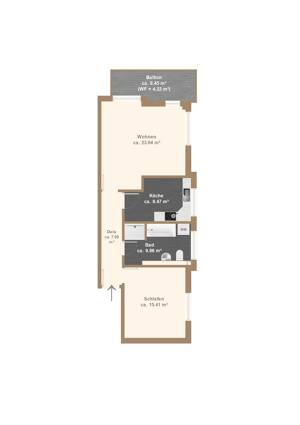 Neubau-Erstbezug mit Effizienzklasse A+ ! Flexibler Grundriss, 2-3 Zimmer, Balkon und Stellplatz – 1169 Dresden – Vorschaubild 9