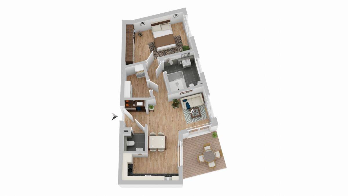 Wohnquartier "Am Handorfer Markt": Zukunftsweisend wohnen mit Energieklasse A+ - WE1 – Münster – Vorschaubild 3