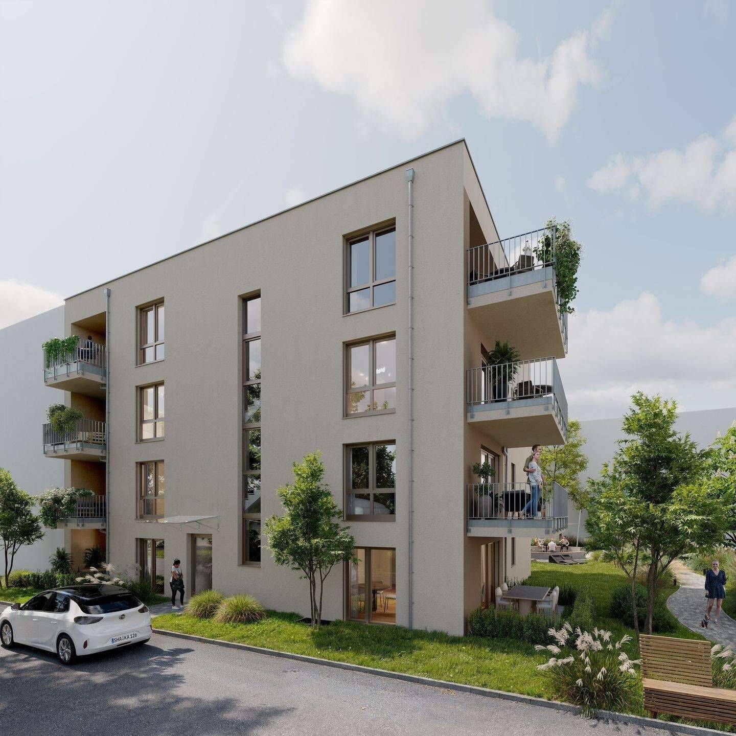 Stadtquartier "Bahnhofsareal" / 2-Zimmer Neubauwohnung mit gemütlicher Loggia / Whg 04