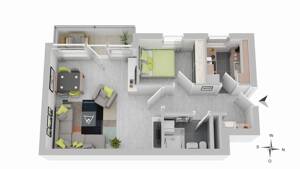Bezugsfreie 1,5-Zimmer-Eigentumswohnung kaufen in Berlin-Wilmersdorf, ca. 44 m², Balkon und Aufzug – 10713 Berlin – Vorschaubild 7