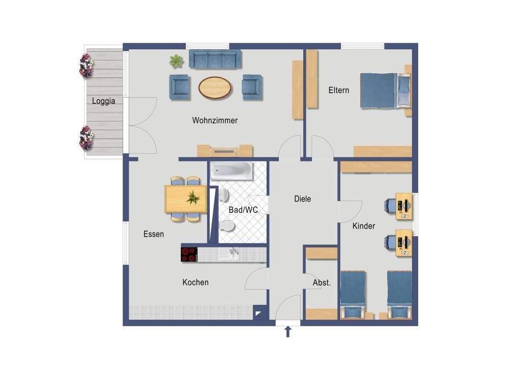 *Renditeobjekt* 3 -Zimmerwohnung zur Kapitalanlage auf Erbpachtgrundstück – Mannheim – Vorschaubild 3
