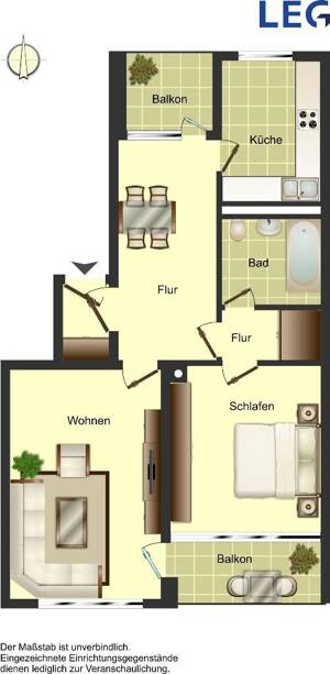 Demnächst frei! 2-Zimmer-Wohnung in Ratingen West – 40880 Ratingen – Vorschaubild 3